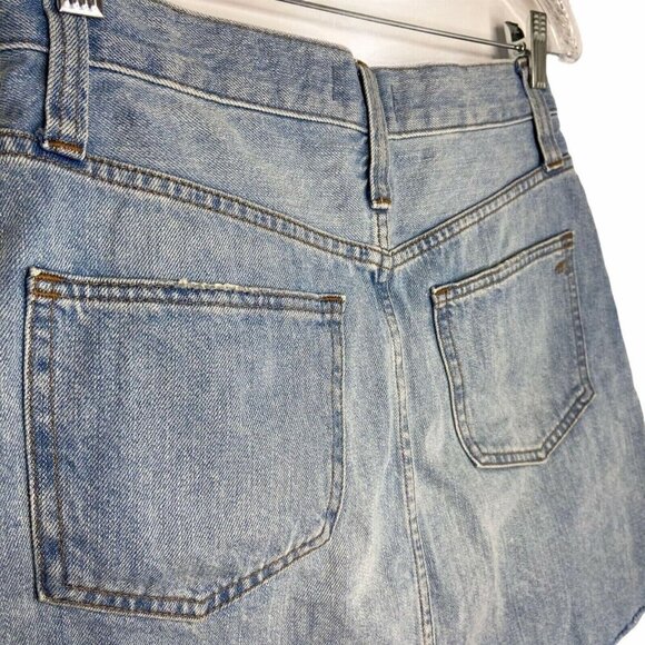 Madewell Rigid Denim‎ A-Line Mini Skirt Size 26 Light Blue - Picture 8 of 10